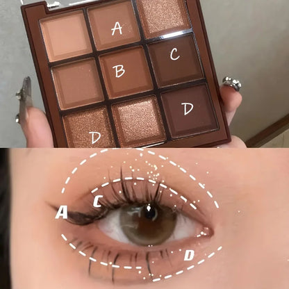 Mocha Chocolate 9-Color Eyeshadow Palette