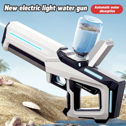 Electric Water Gun Squirt Pistol Space Battle Guns Child Pool Beach Outdoor Party Fight Shooting Toys Automatic Water Absorption