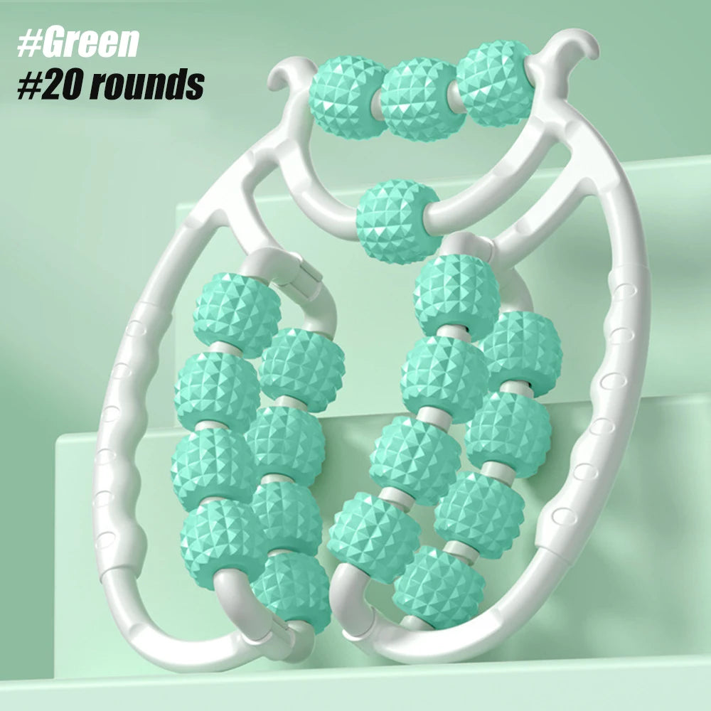 Leg Massager Roller – 12-Wheel Full Body Manual Massager