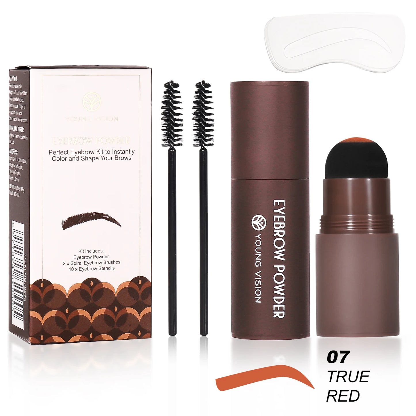 Eyebrow Stamp Stencil Kit – Waterproof Long-Lasting Brow Shaping with 10 PCS