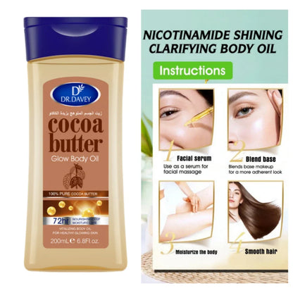 Cocoa Butter Body Oil – Nourishing & Glowing Skin Care
