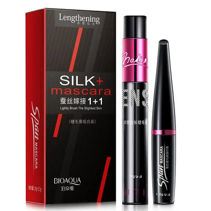 VIBELY 4D Silk Fiber Mascara – Waterproof, Lengthening & Volumizing Black Lashes
