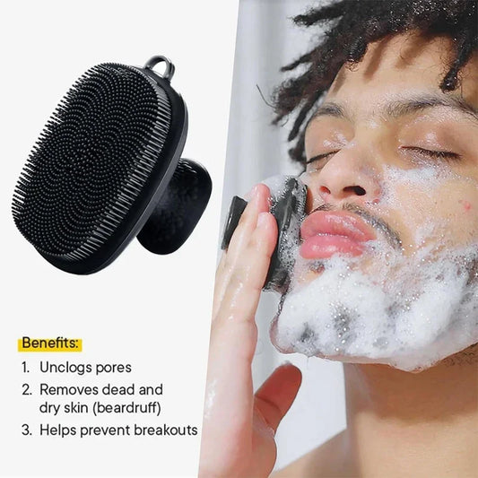 Silicone Face Scrubber – Manual Facial Cleansing Brush for Men & Women