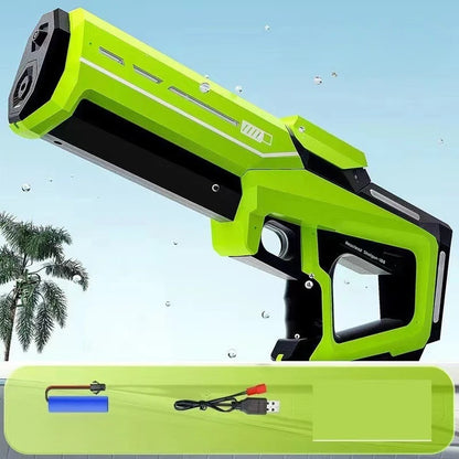 Electric Water Gun Squirt Pistol Space Battle Guns Child Pool Beach Outdoor Party Fight Shooting Toys Automatic Water Absorption