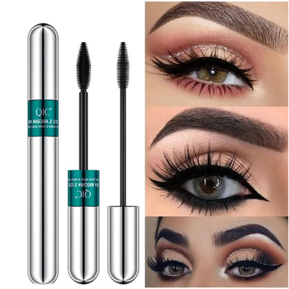 VIBELY 4D Silk Fiber Mascara – Waterproof, Lengthening & Volumizing Black Lashes