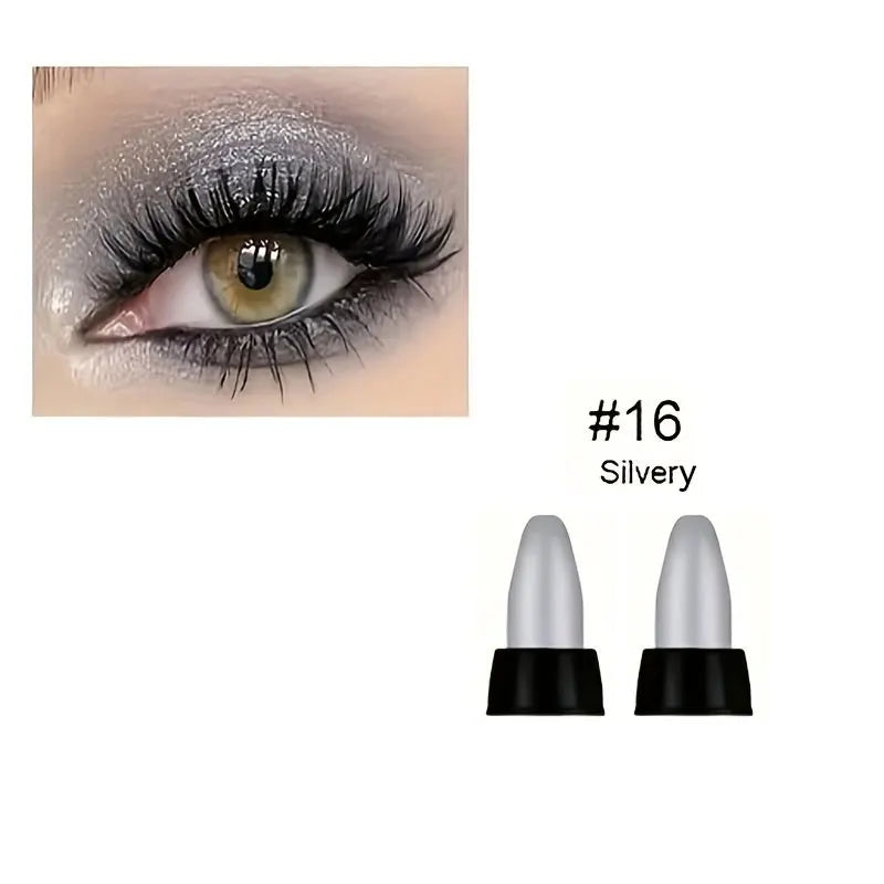 16-Color Pearlescent Eyeliner – Glitter Waterproof Long-Lasting Eye Makeup