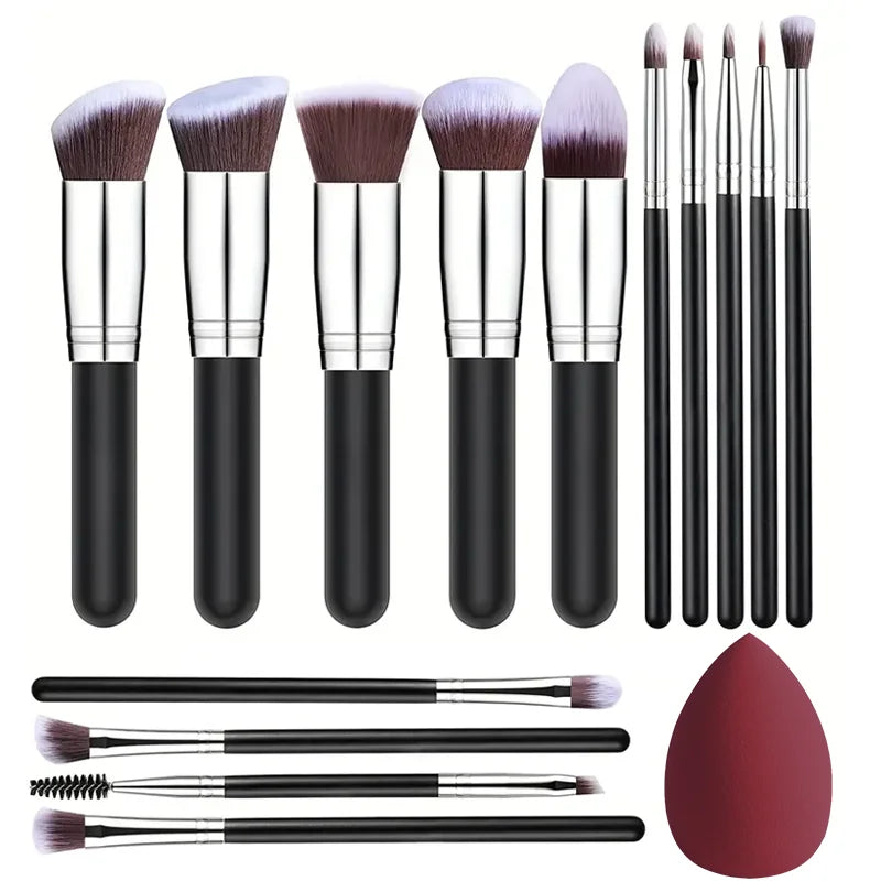 14PCS Soft Fluffy Makeup Brush Set – Foundation, Blush & Eyeshadow