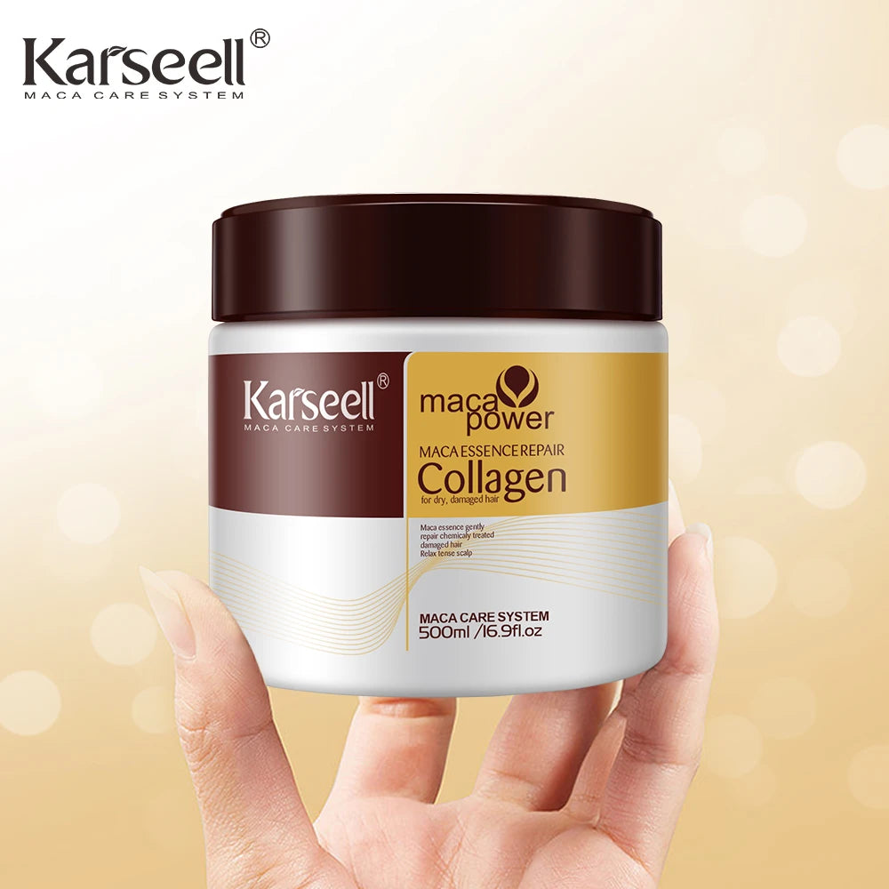 Karseell 500ml Collagen Hair Treatment – Deep Repair Argan Oil Hair Mask for Dry & Damaged Hair