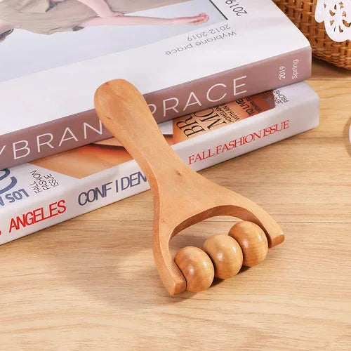 Wood Back Massage Roller Rope – Cellulite & Pain Relief Tool