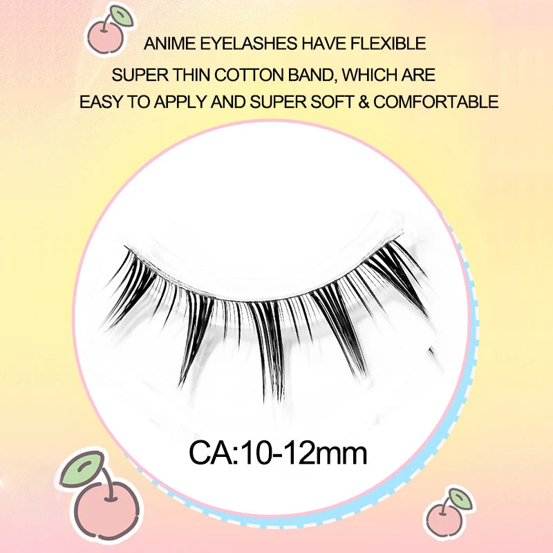 New Doll Cat Eye False Eyelashes – Handmade Manga Anime Lash Extensions