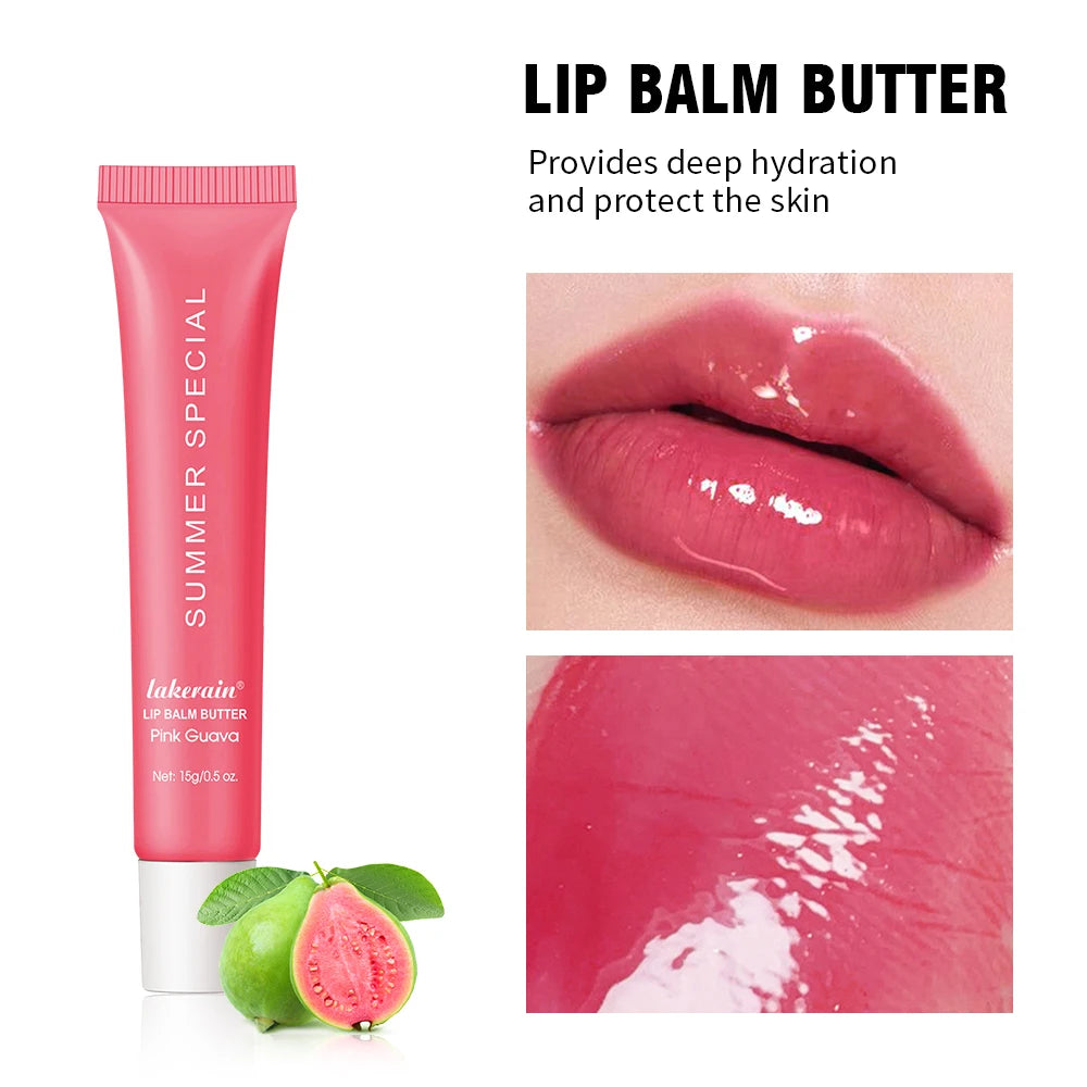 Summer Lip Balm & Moisturizing Lip Gloss – Transparent Lip Oil with Vanilla, Mint & Iced Coffee Scents