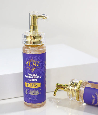 AILKE Double Glutathione Anti-Aging Set | Whitening Serum & Lotion for Dark Spots, Fine Lines & Uneven Skin
