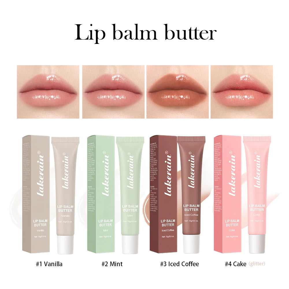 Summer Lip Balm & Moisturizing Lip Gloss – Transparent Lip Oil with Vanilla, Mint & Iced Coffee Scents