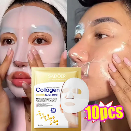 Collagen Facial Mask – Anti-Wrinkle & Moisturizing Skin Care (10PCS)