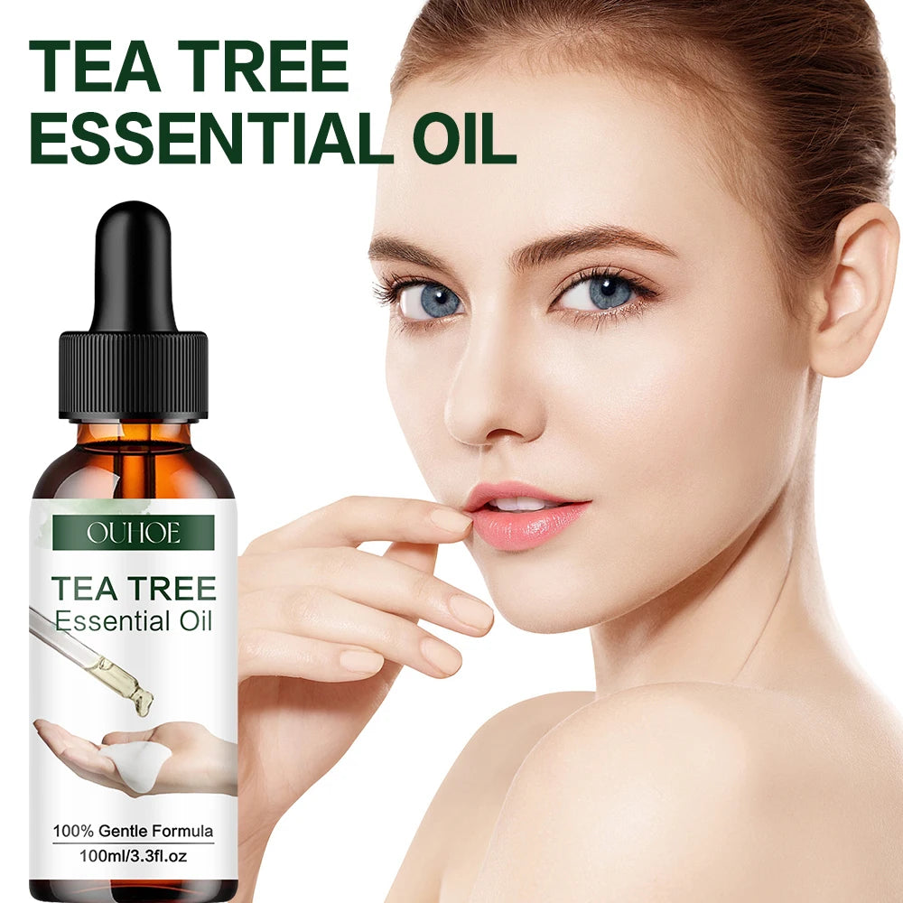 Tea Tree Essential Oil – Natural, Pure & Moisturizing Oil for Face, Body & Hair Care | Aromatherapy & Skin Repair