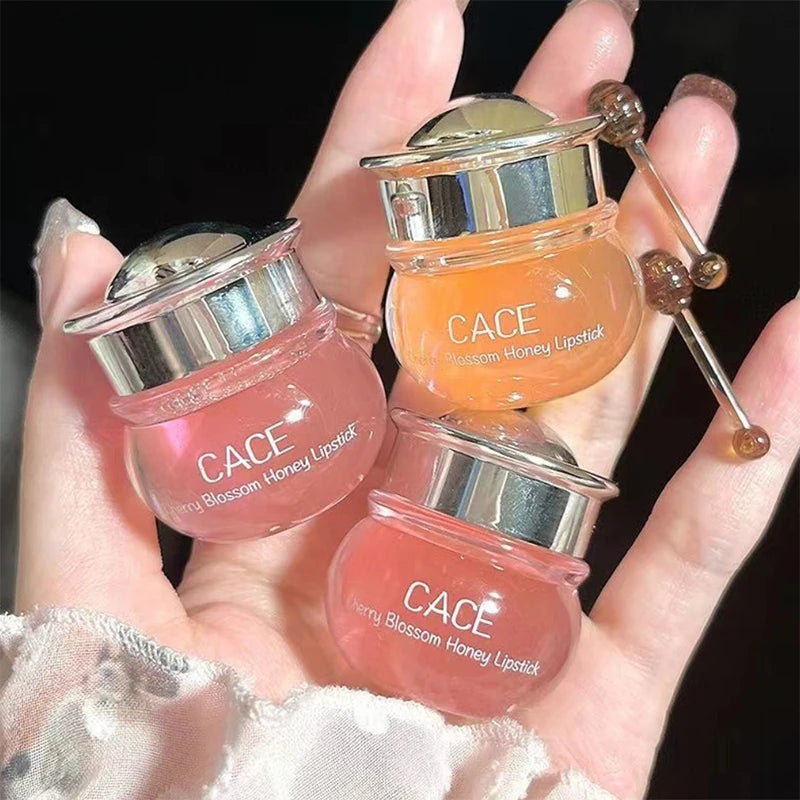 CACE Cherry Blossom Honey Lip Balm – Deep Hydration & Plumping Gloss
