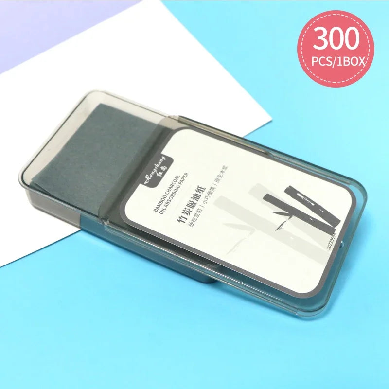 300Pcs Face Oil Absorbing Paper – Oil Control Blotting Sheets for Oily Skin & Makeup