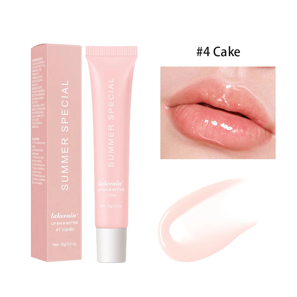 Summer Lip Balm & Moisturizing Lip Gloss – Transparent Lip Oil with Vanilla, Mint & Iced Coffee Scents