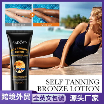 SADOER Self Tanning Lotion for Face & Body – Flawless Sunless Tan