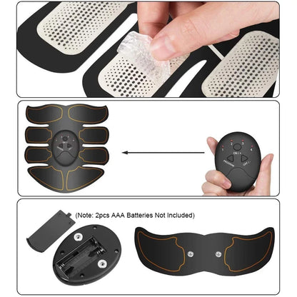 Wireless EMS Muscle Stimulator – ABS & Hip Trainer Body Slimming Massager