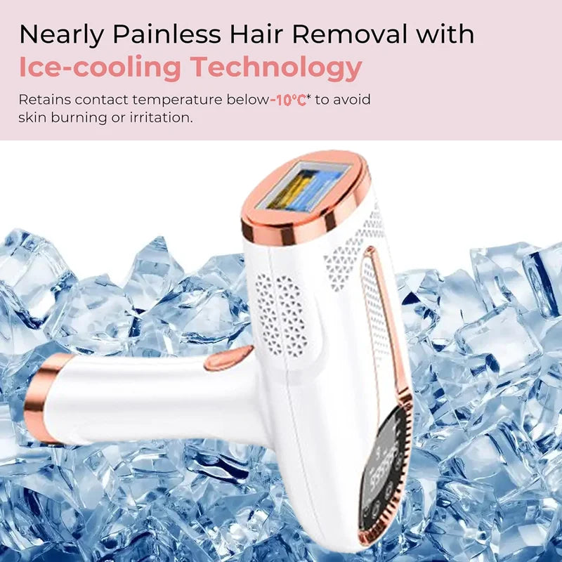 Permanent Laser Hair Removal Bikini Women's IPL Depilator & Men's Shaver