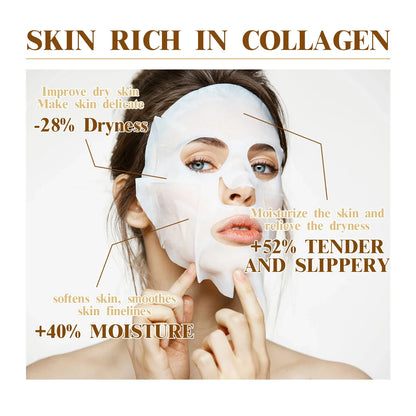 Collagen Facial Mask – Anti-Wrinkle & Moisturizing Skin Care (10PCS)
