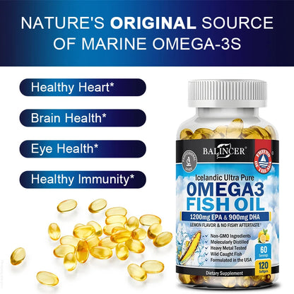 Omega-3 Fish Oil 120 Caps – EPA & DHA