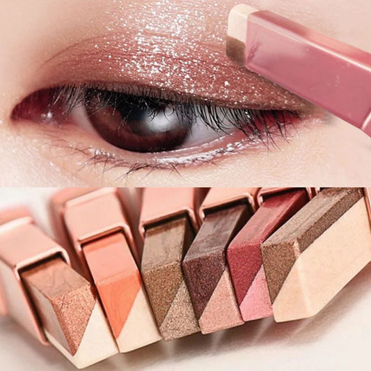 Two-Color Gradient Eyeshadow Stick – 3D Natural Long-Lasting Makeup