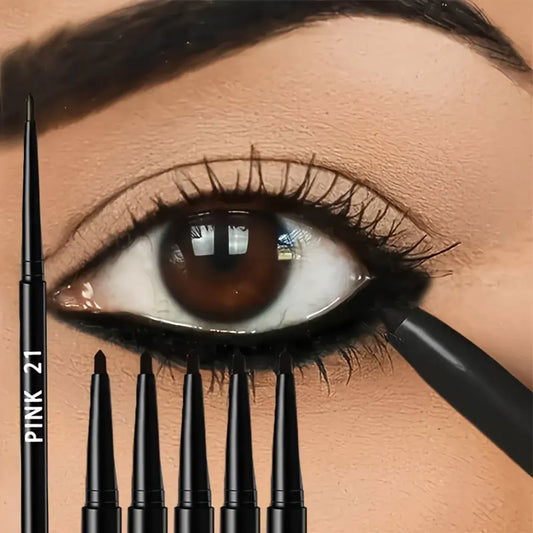 5-Pack Waterproof Black Eyeliner Pencil – Long-Lasting Smudge-Proof