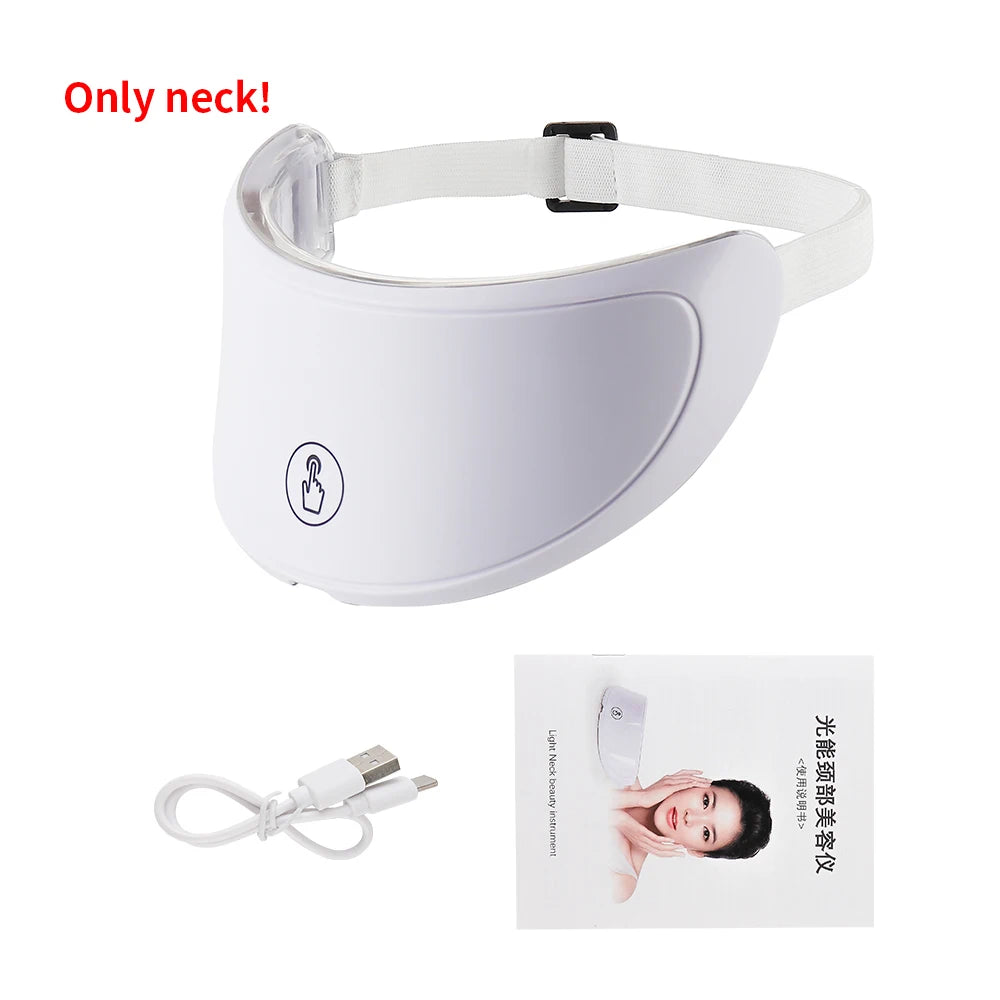Wireless 7-Color LED Facial & Neck Beauty Machine – Skin Tightening & Rejuvenation Mask