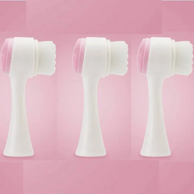 Silica Gel Facial Cleansing Brush – Double-Sided Exfoliating & Pore Cleaner