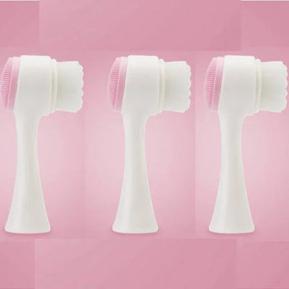 Silica Gel Facial Cleansing Brush – Double-Sided Exfoliating & Pore Cleaner