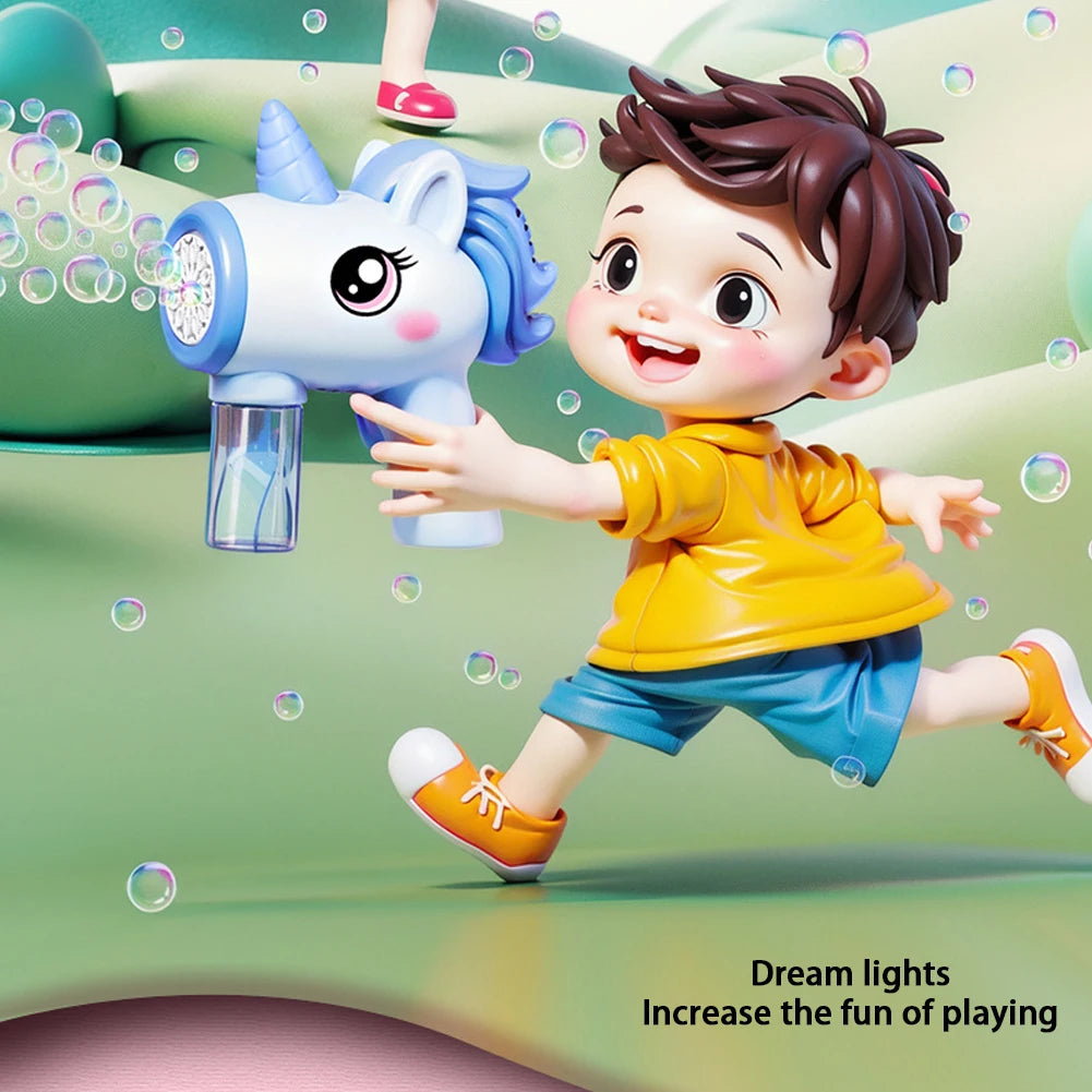 Unicorn Electric Bubble Gun  Automatic Bubble Machine Gun Bubble Gun Birthday Gifts for 3 4 5 6 Years Old Boys Girls