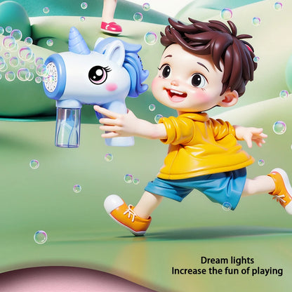 Unicorn Electric Bubble Gun  Automatic Bubble Machine Gun Bubble Gun Birthday Gifts for 3 4 5 6 Years Old Boys Girls