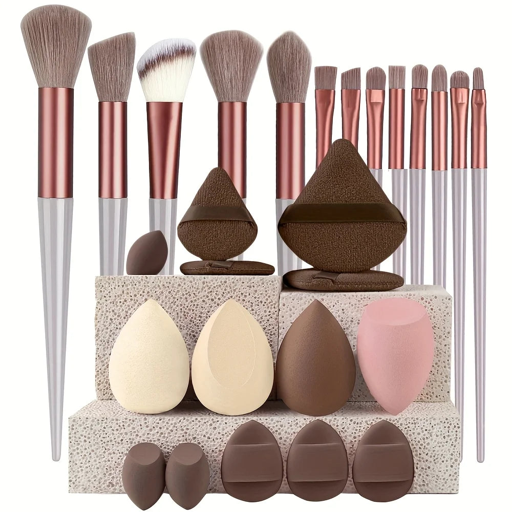 8-29Pcs Professional Makeup Brush Kit – Soft Eyeshadow & Foundation Brushes
