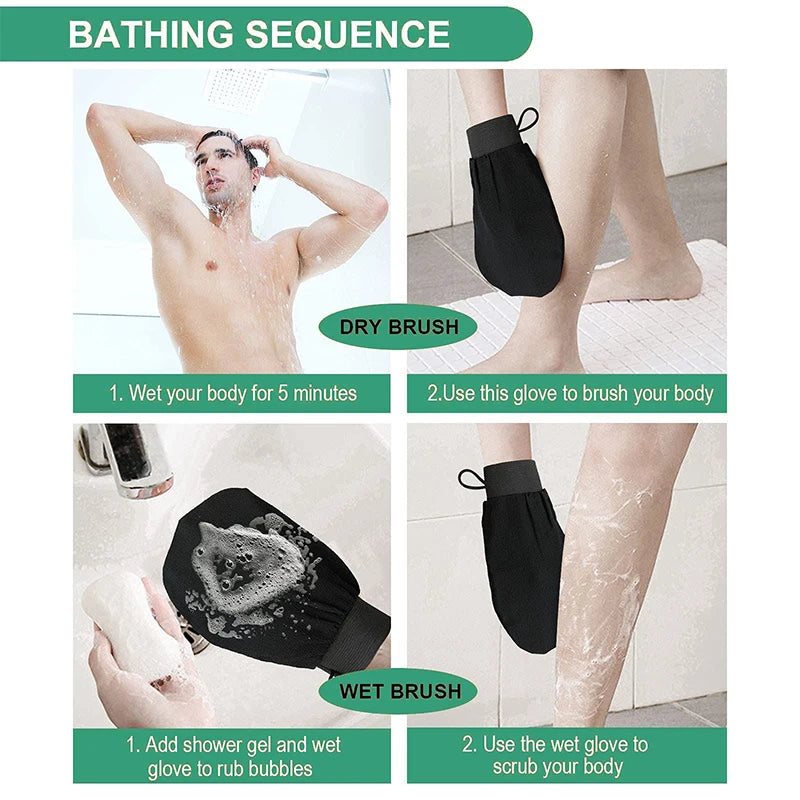 Moroccan Hammam Exfoliating Glove – Body & Facial Bath Scrub Mitt