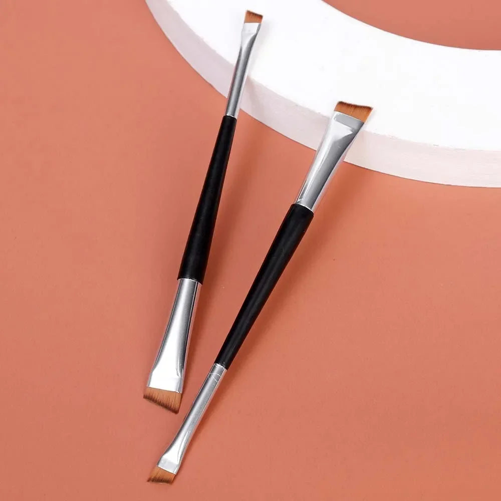 Professional Eyebrow & Eyeliner Brush Set – 15pcs Double-Headed