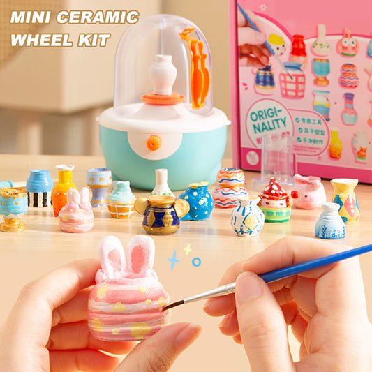Kids Power Pottery Wheel Toy Electric DIY Clay Sculpting Activity Pottery Maker Machine Educational Pottery Toy Toddlers