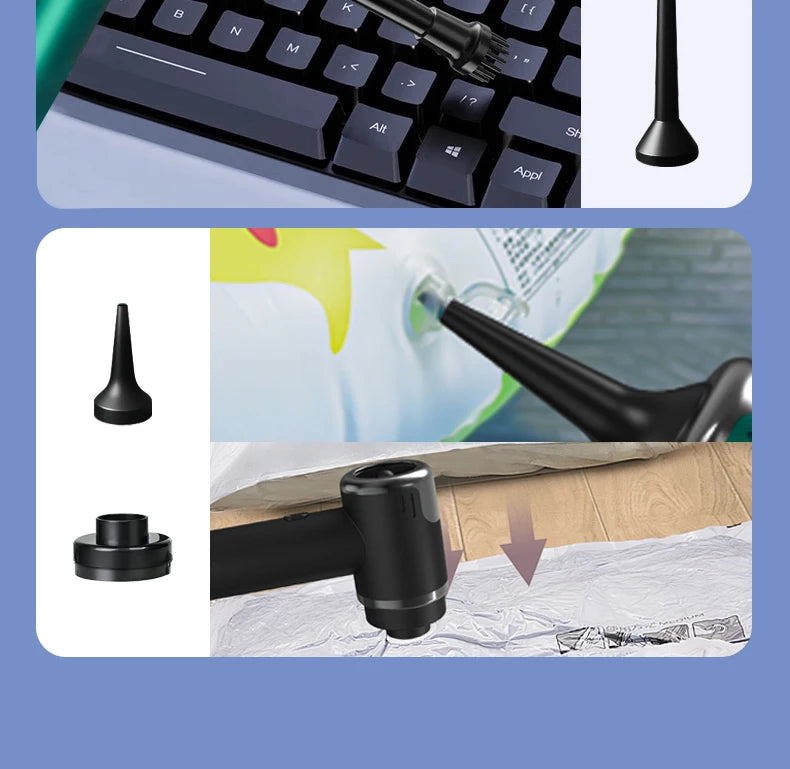 Car and home dual-purpose cordless vacuum cleaner, 3-in-1 rechargeable powerful handheld vacuum cleaner, 2000*2 battery