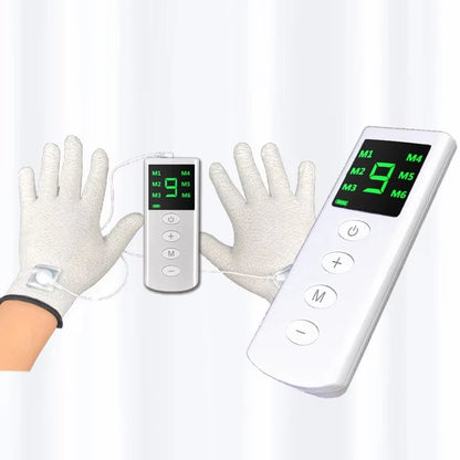 TENS/EMS Massage Gloves – 4 Modes Hand & Palm Muscle Stimulator