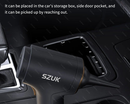 SZUK 98000PA Mini Car Vacuum Cleaner Powerful Cleaning Machine Strong Suction Handheld for Car Home Portable Wireless Cleaner