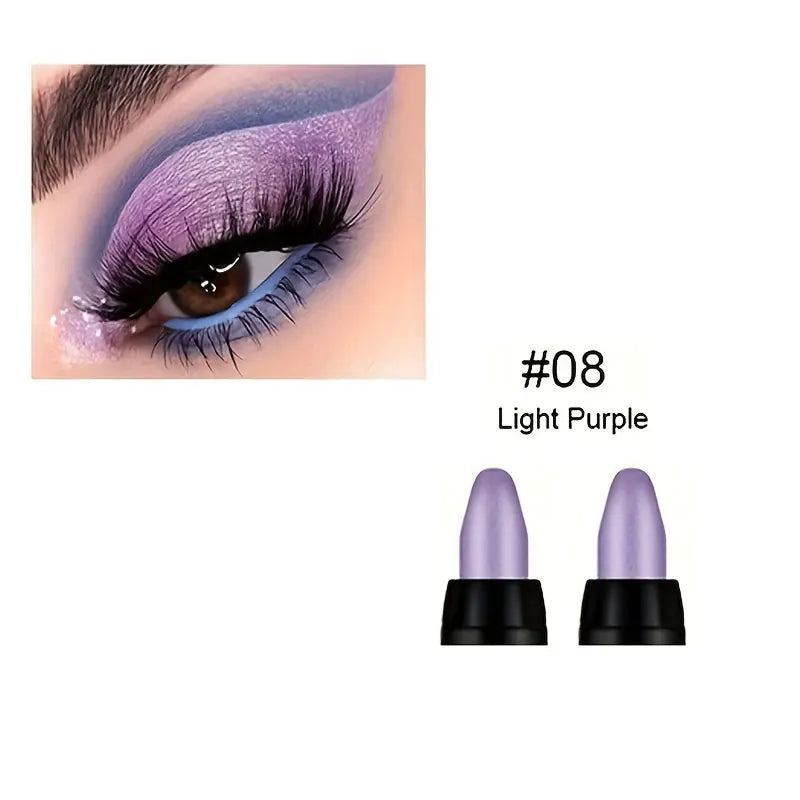 16-Color Pearlescent Eyeliner – Glitter Waterproof Long-Lasting Eye Makeup
