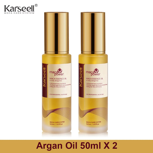 Karseell Moroccan Argan Oil Serum – Healing Hair Treatment for Dry & Damaged Hair (1/2pcs Set)