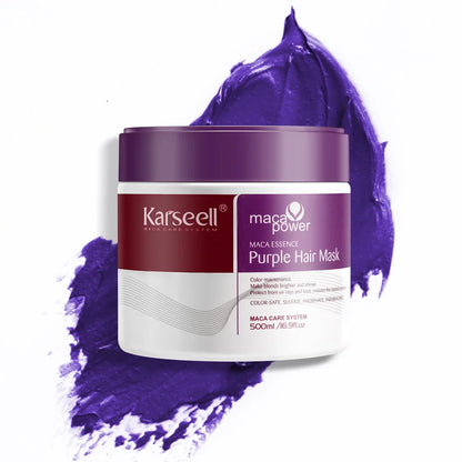 Karseell Purple Hair Mask & Shampoo – Neutralizes Yellow & Brass Tones for Blonde, Silver & Gray Hair
