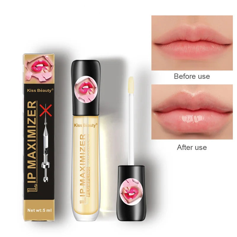Fast Volumising Lip Plumper Serum – Moisturizing Sexy Lip Oil Gloss for Fuller Lips