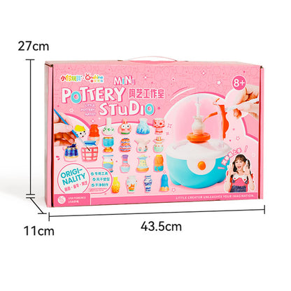 Kids Power Pottery Wheel Toy Electric DIY Clay Sculpting Activity Pottery Maker Machine Educational Pottery Toy Toddlers