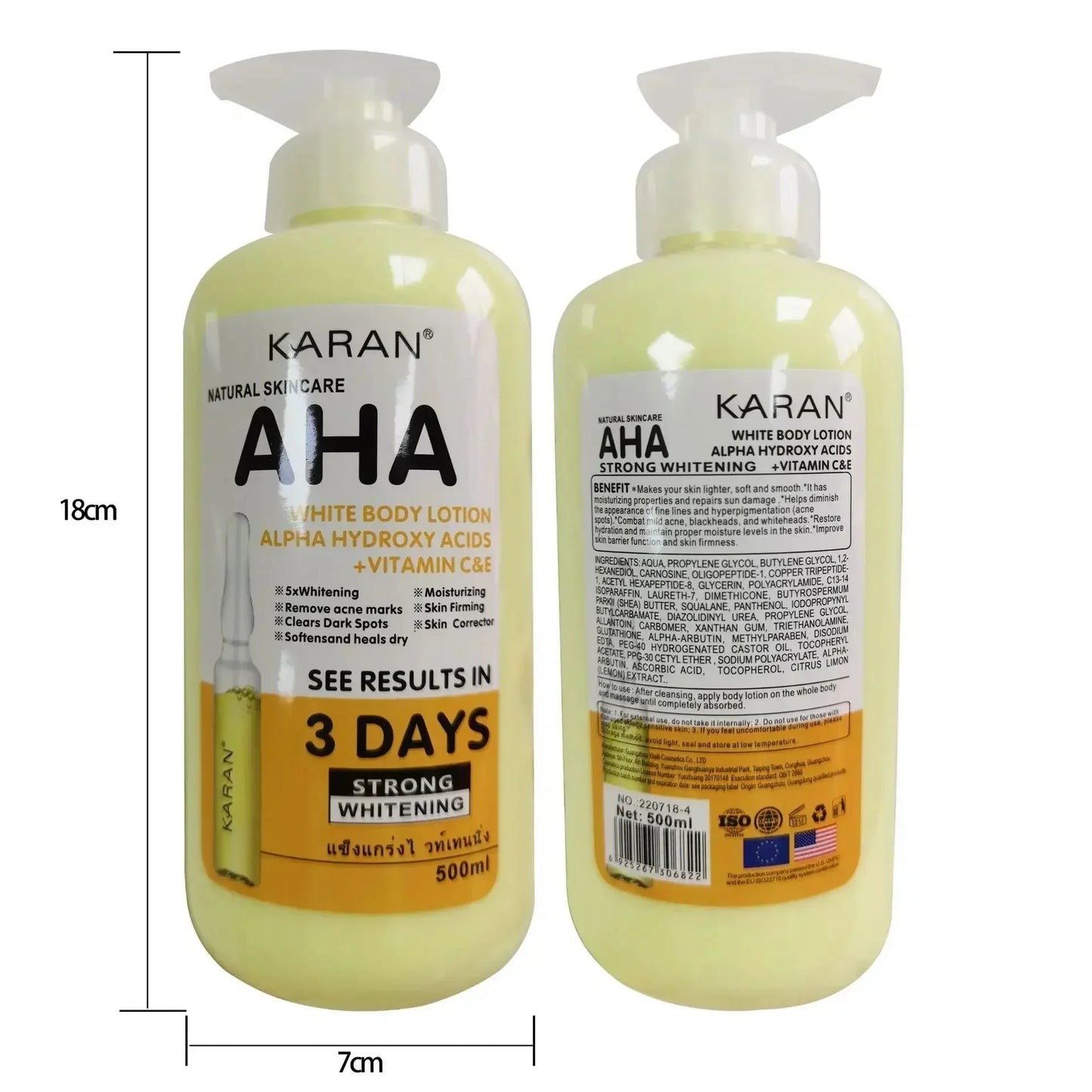 Whitening Body Cream 500ml – Vitamin C&E Moisturizing Lightening Lotion