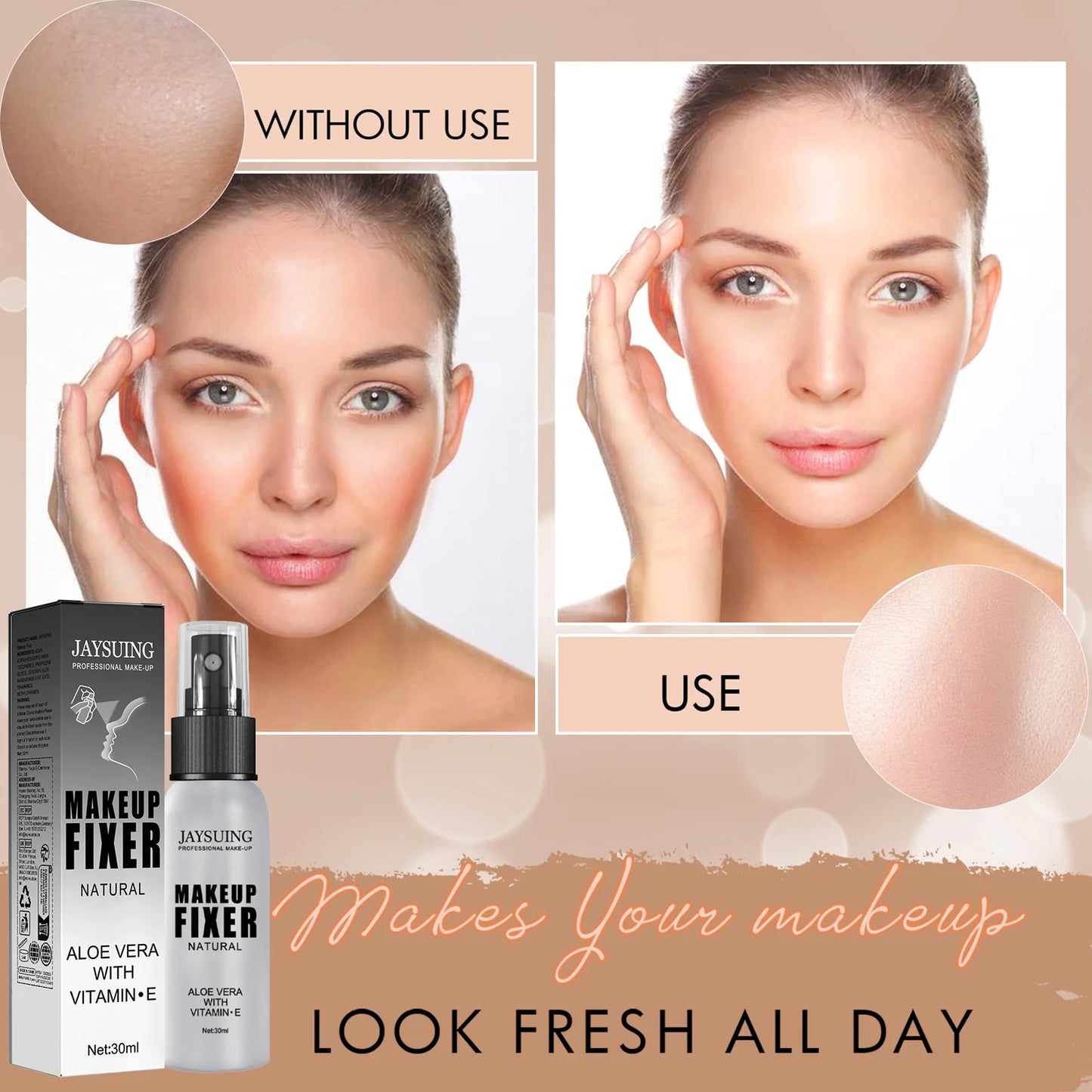 Makeup Setting Spray – Moisturizing, Oil Control, Long-Lasting, Natural Matte Finish Cosmetic Fixer
