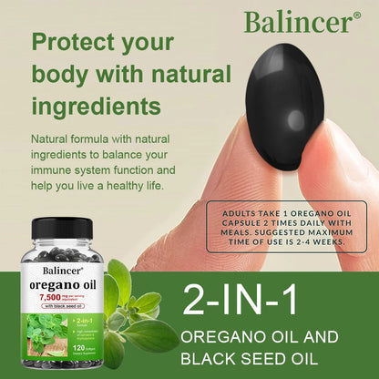 Oregano & Black Seed Oil 7500mg