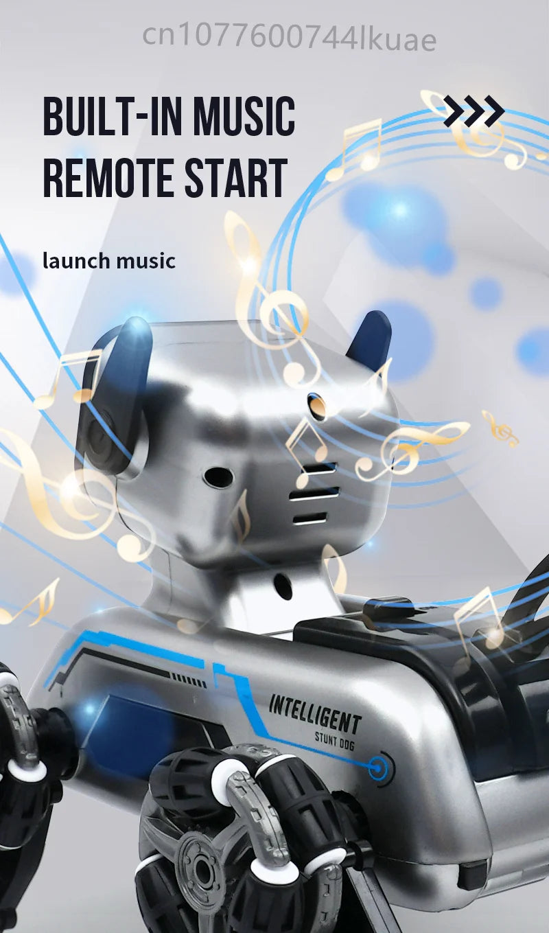 Smart RC Robot Dog Toy – Electric Stunt Pet with 8-Wheel Drift